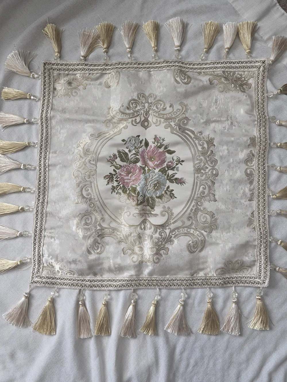 * Loom and‎ Mill 1 Piece Luxury Throw Pillow Cover, Floral Embroidery 20x20